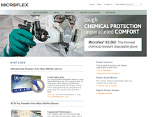 Tablet Screenshot of international.microflex.com